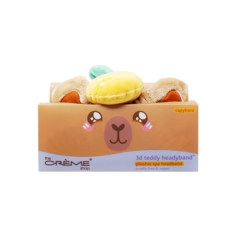 The Crème Shop 3D Teddy Plush Spa Headband – Capybara Free Shipping